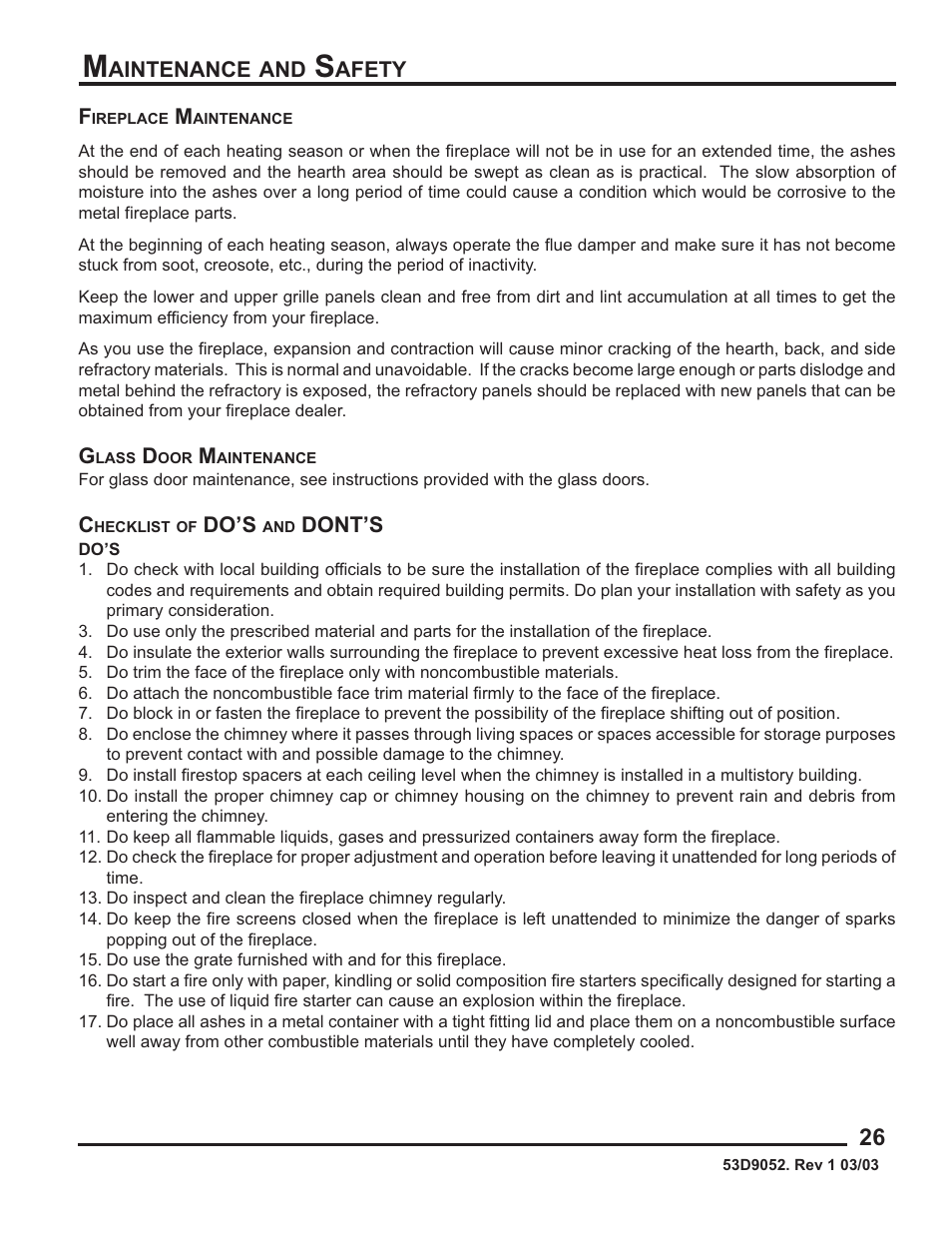 Monessen Hearth 624WBPF User Manual | Page 27 / 32