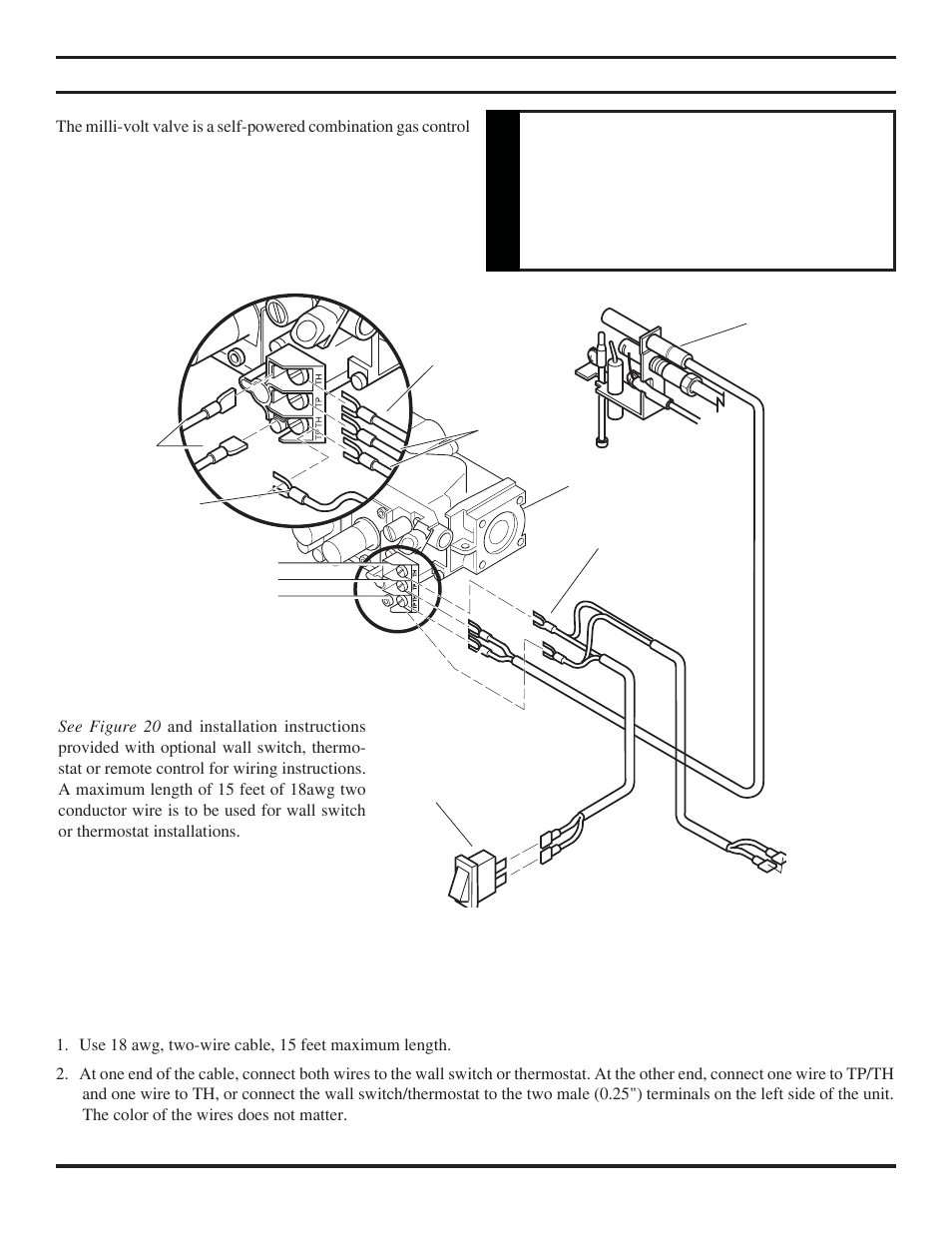 Electrical wiring (milli-volt), Wa rning | Monessen Hearth VENT-FREE DIS33G User Manual | Page 19 / 40