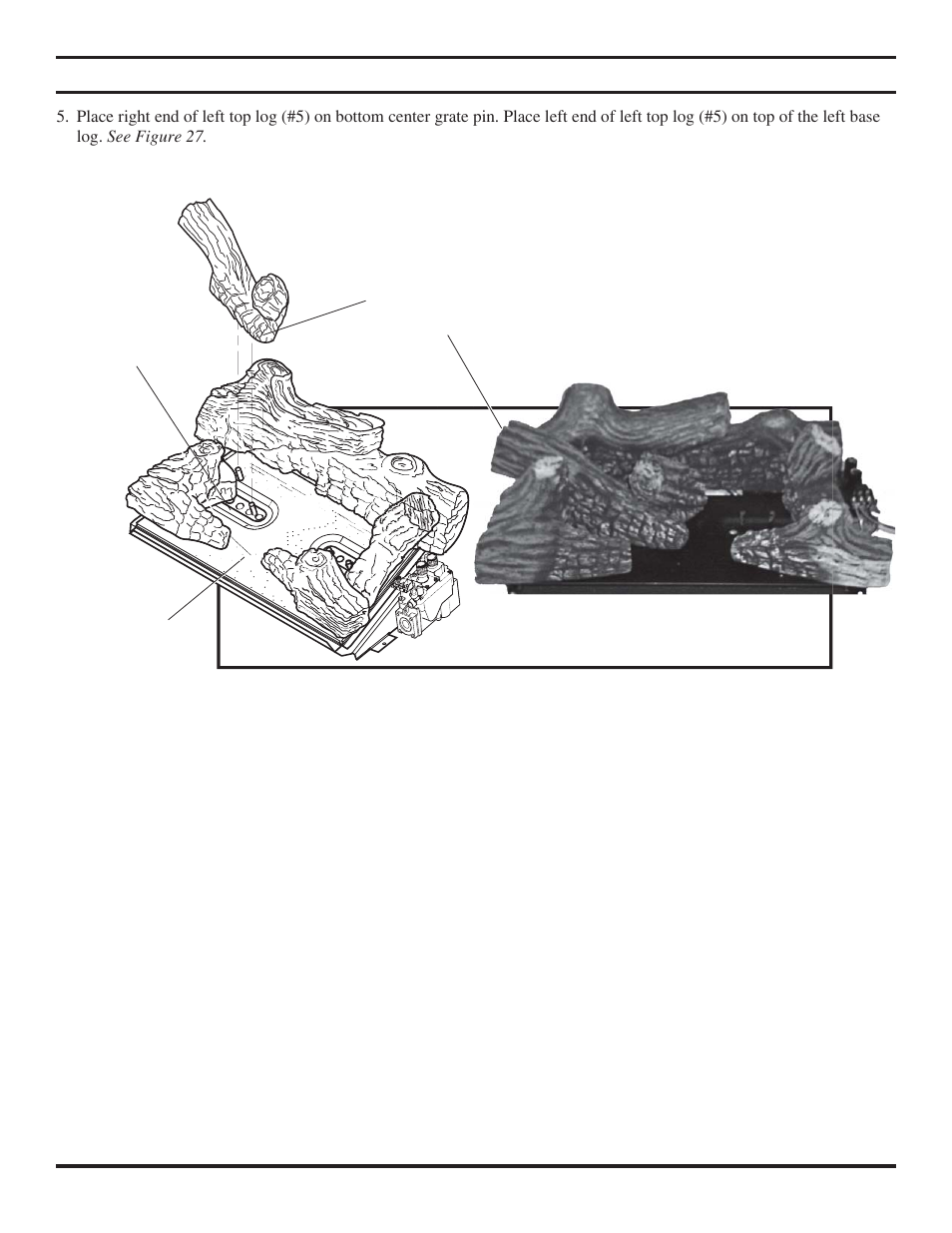 Log placement | Monessen Hearth VENT-FREE DIS33G User Manual | Page 24 / 40