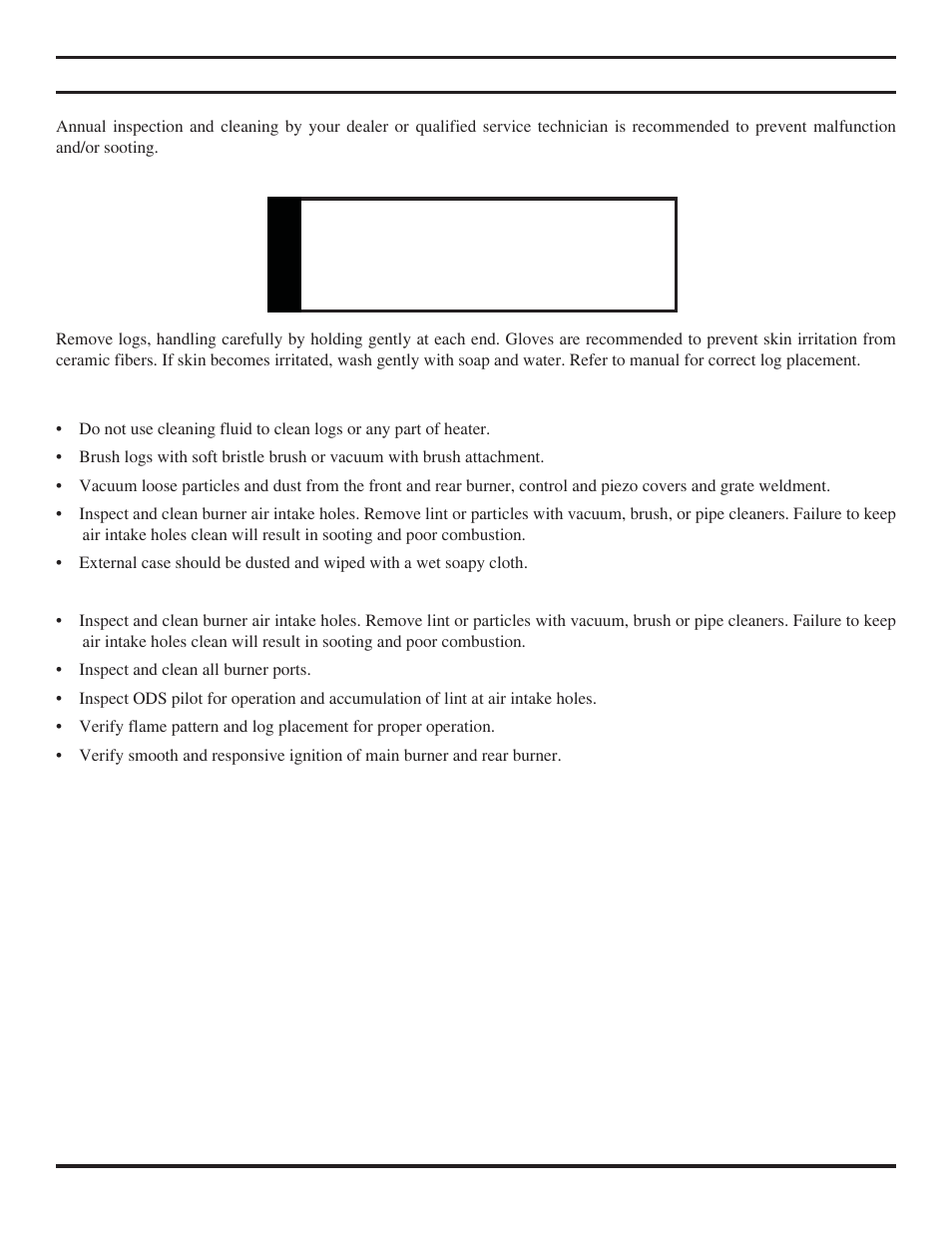 Warning, Cleaning and servicing | Monessen Hearth VENT-FREE DIS33G User Manual | Page 31 / 40