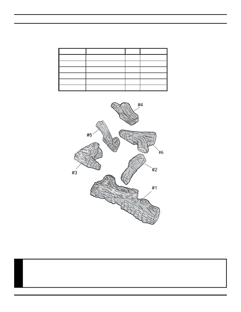 Illustrated parts breakdown, Warning | Monessen Hearth VENT-FREE DIS33G User Manual | Page 38 / 40