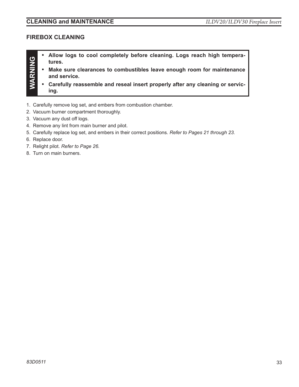 Monessen Hearth ILDV20PV User Manual | Page 33 / 40