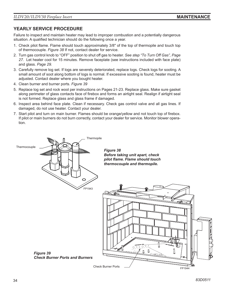 Monessen Hearth ILDV20PV User Manual | Page 34 / 40
