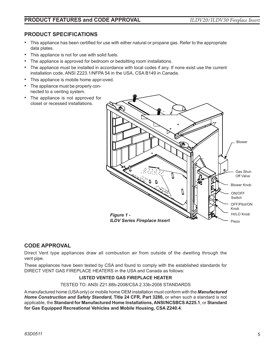 Monessen Hearth ILDV20PV User Manual | Page 5 / 40