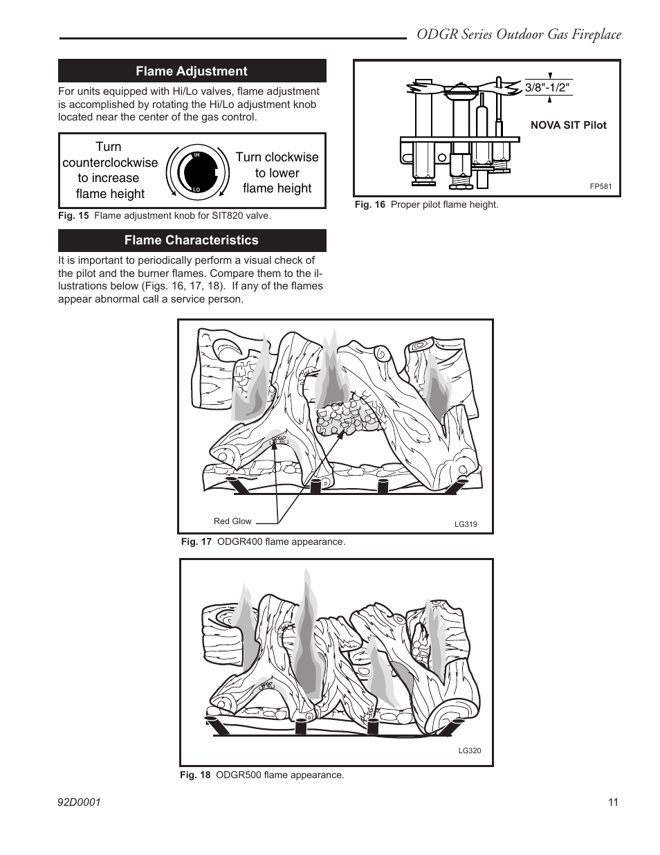 Odgr series outdoor gas fireplace | Monessen Hearth ODGR500 User Manual | Page 11 / 20