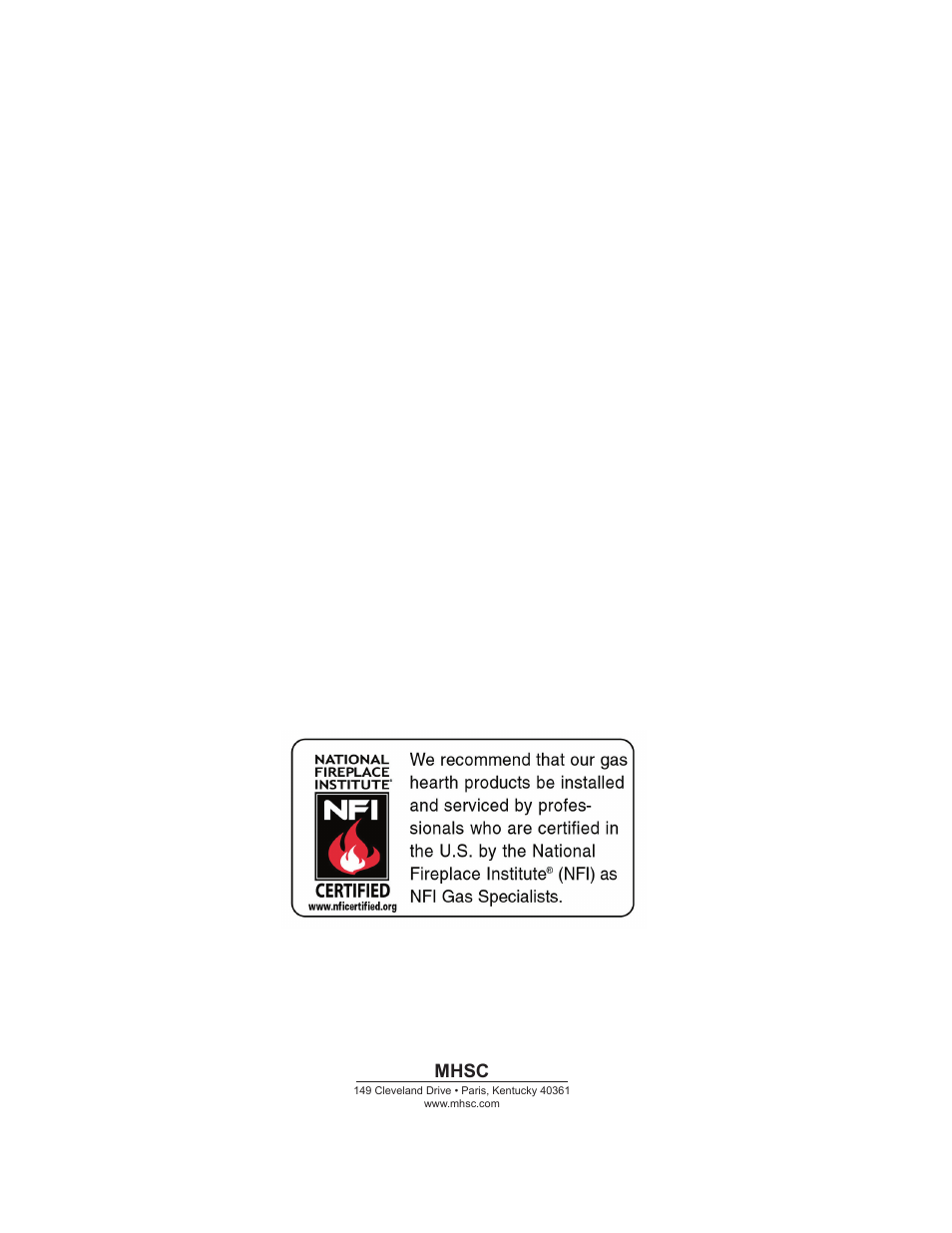 Mhsc | Monessen Hearth ODGR500 User Manual | Page 20 / 20