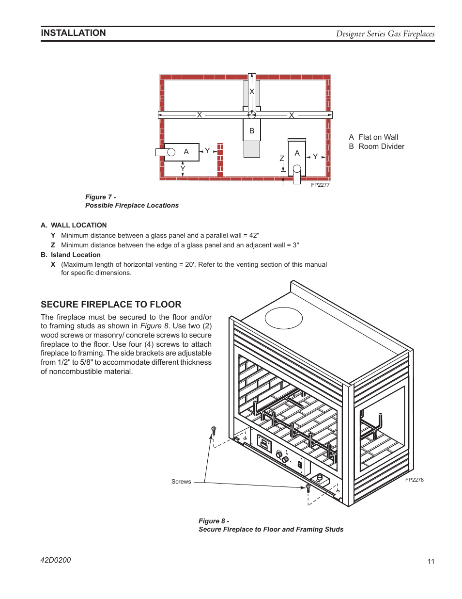 Fp2278 secure fireplace | Monessen Hearth 624DV(ST User Manual | Page 11 / 52