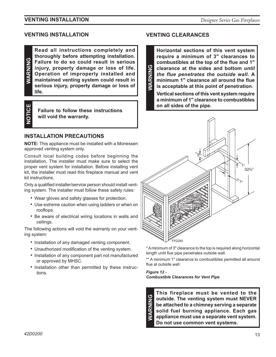 Monessen Hearth 624DV(ST User Manual | Page 13 / 52