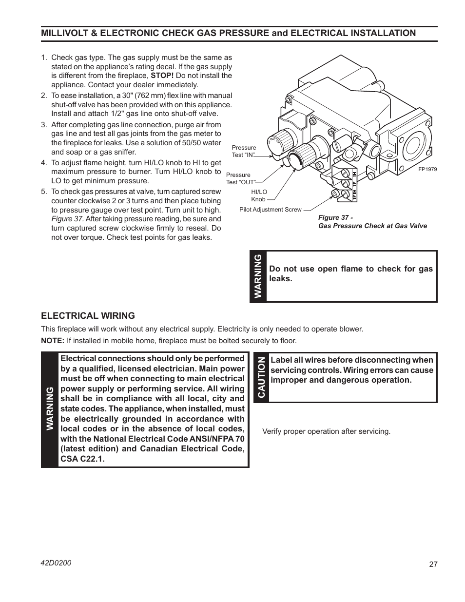 Monessen Hearth 624DV(ST User Manual | Page 27 / 52