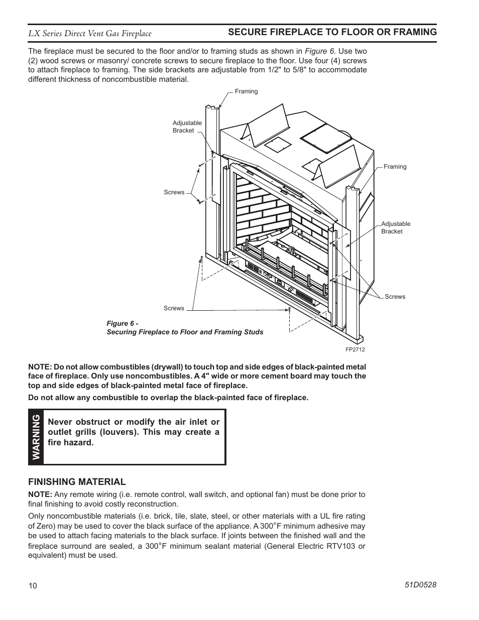 Monessen Hearth LEXINGTON LX32DV User Manual | Page 10 / 48