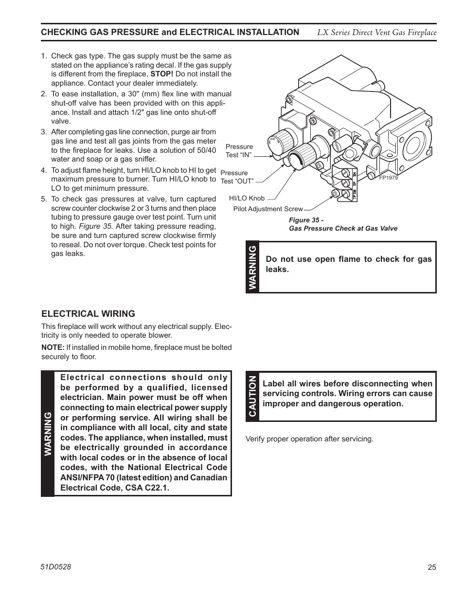 Monessen Hearth LEXINGTON LX32DV User Manual | Page 25 / 48