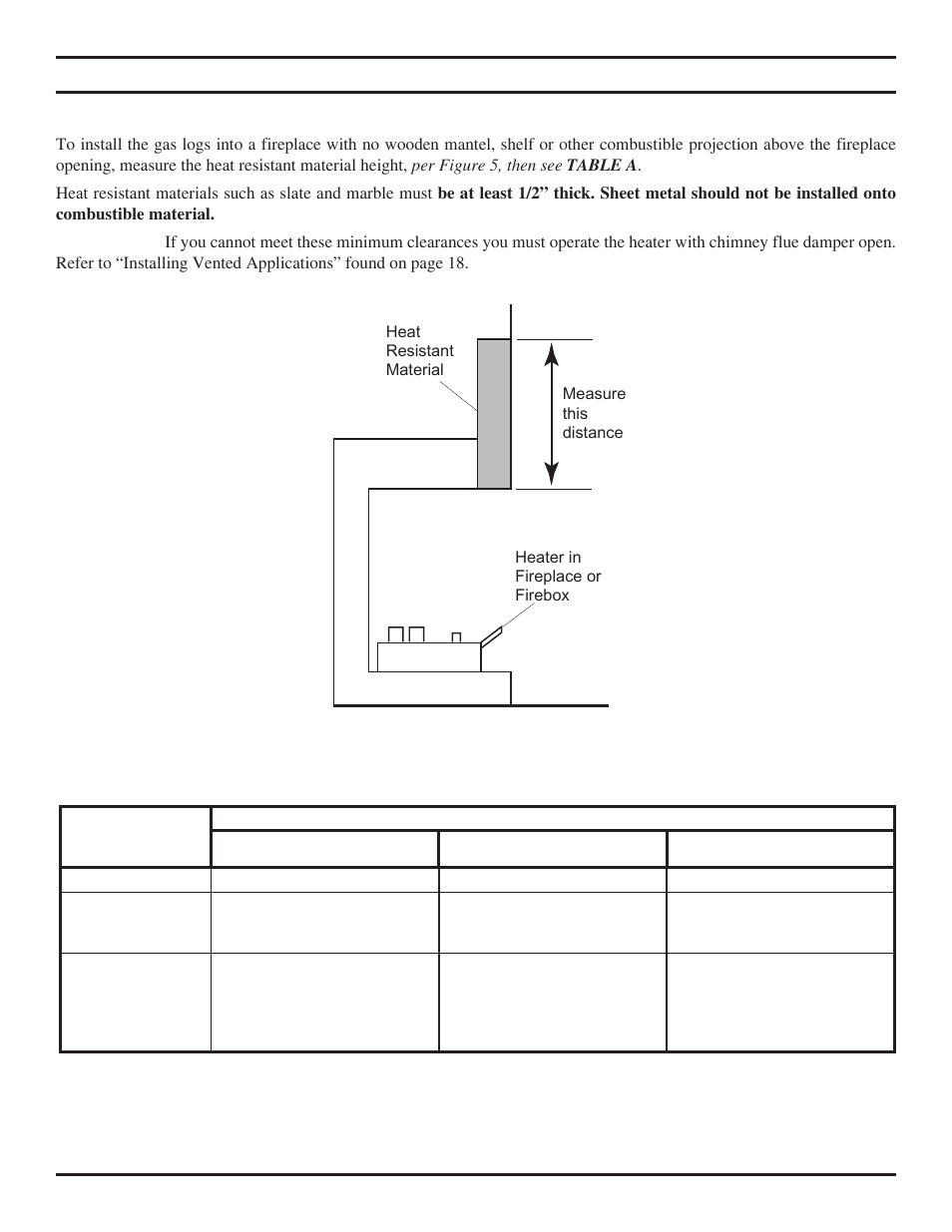 Clearances and height requirements | Monessen Hearth TPB24 User Manual | Page 12 / 42
