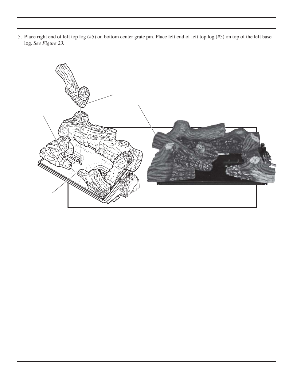 Log placement | Monessen Hearth TPB24 User Manual | Page 25 / 42