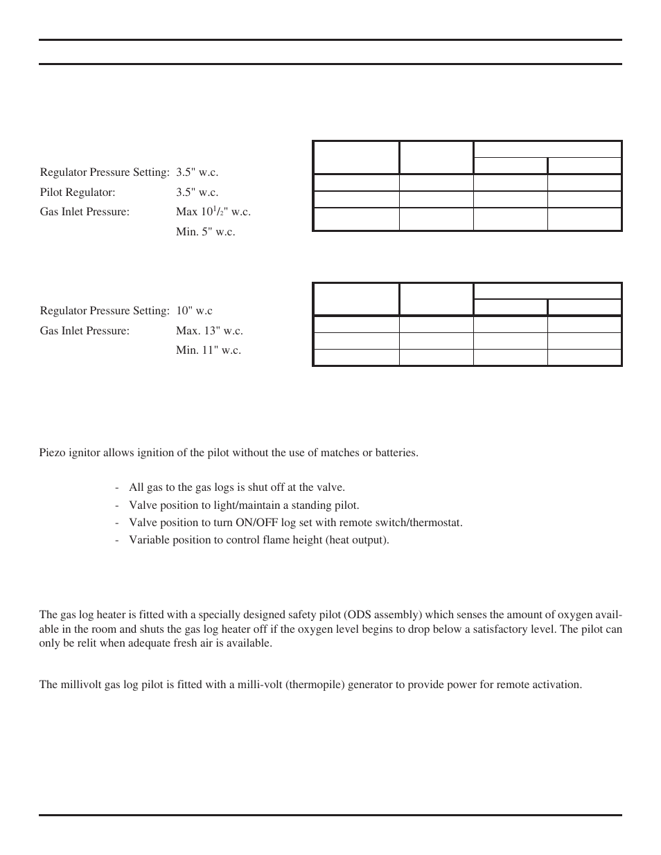 Product features, Specifications | Monessen Hearth TPB24 User Manual | Page 6 / 42
