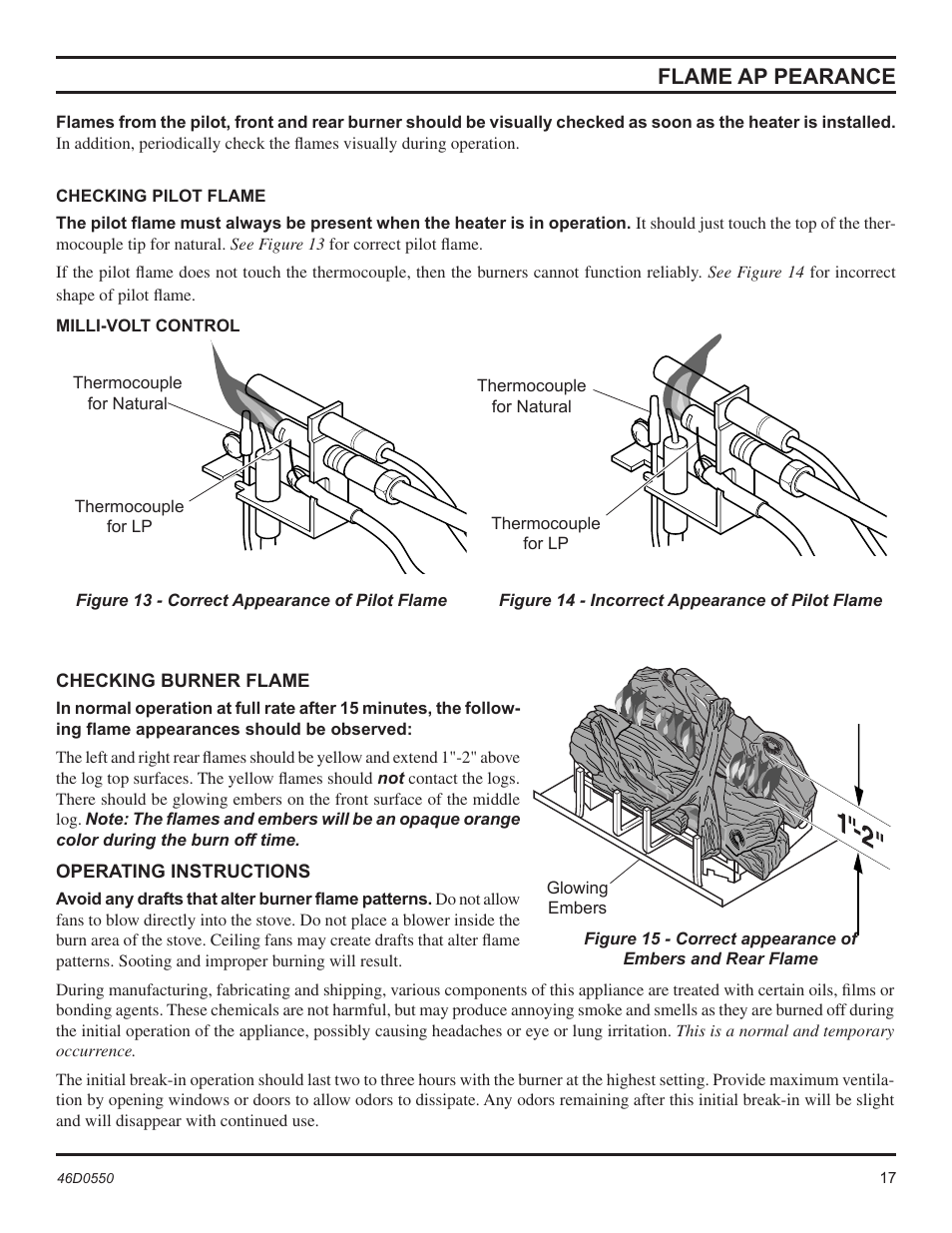 Flame ap pearance | Monessen Hearth DSSNVMB User Manual | Page 17 / 28