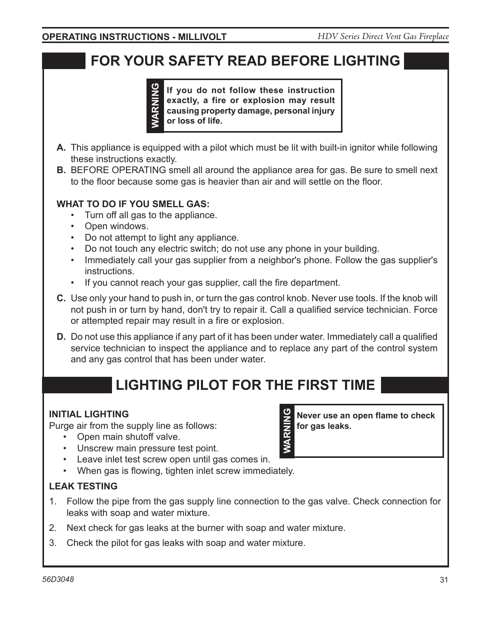 Monessen Hearth HDV500NV/PV User Manual | Page 31 / 64
