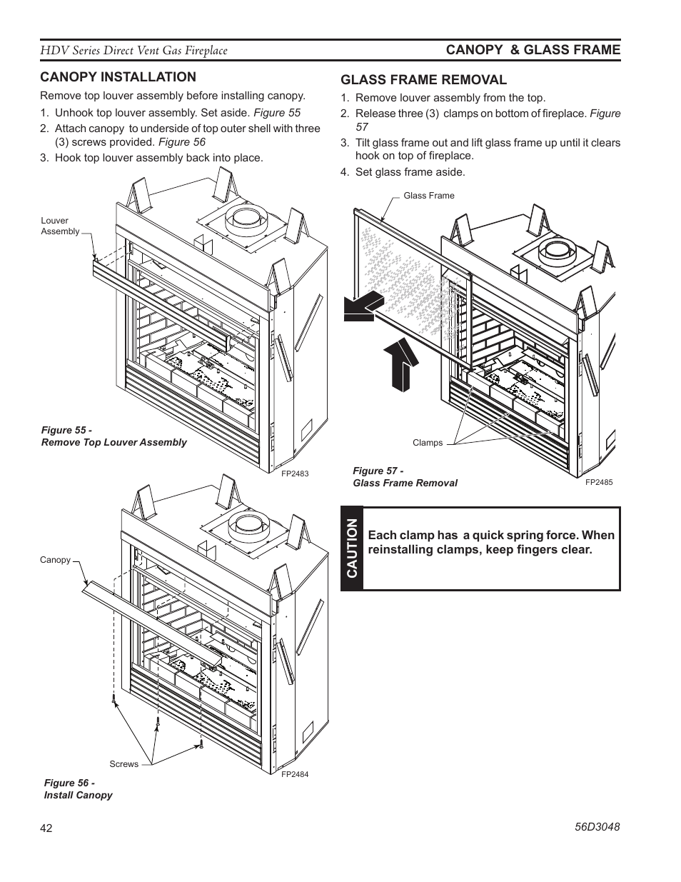 Fp2484 install canopy | Monessen Hearth HDV500NV/PV User Manual | Page 42 / 64