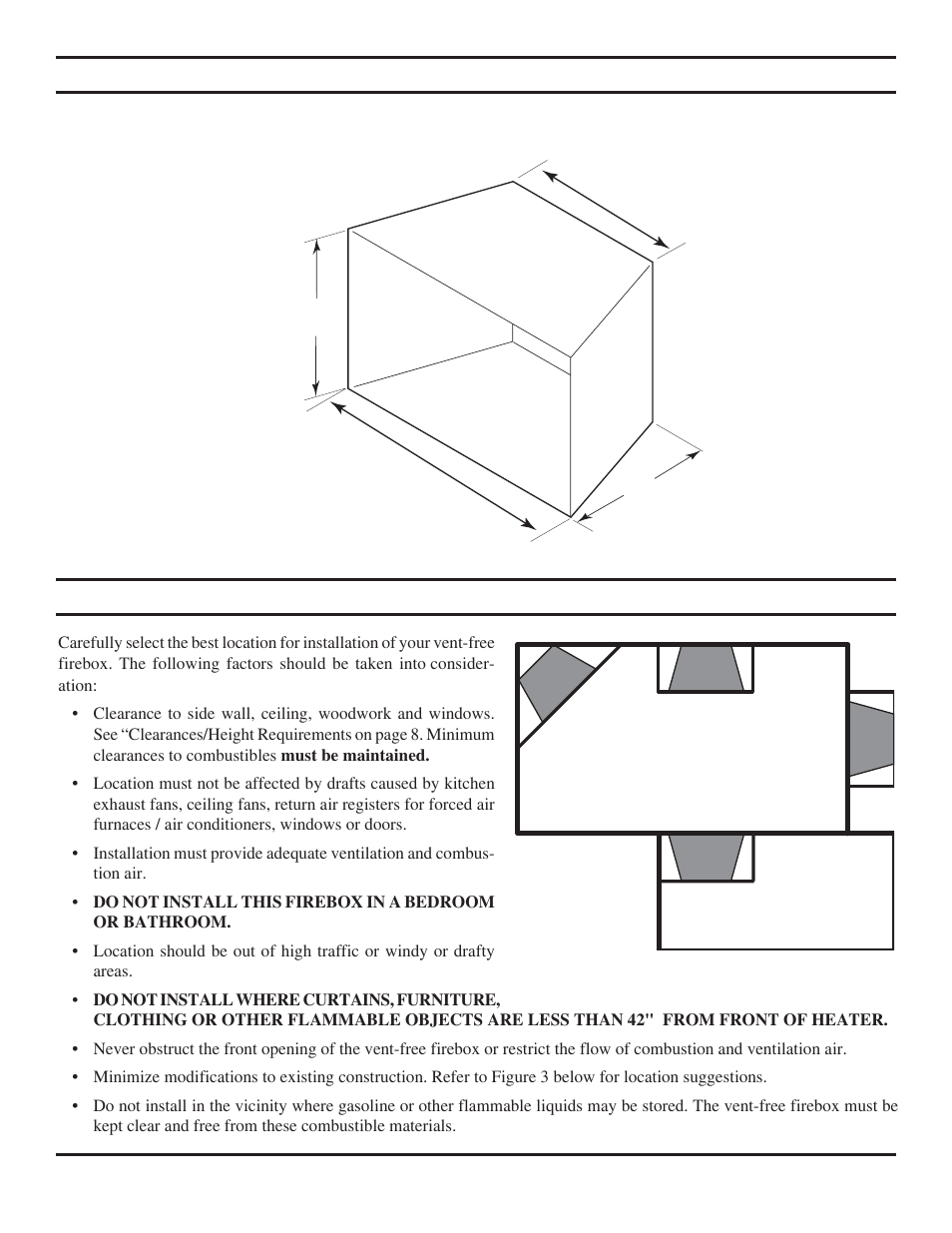 Monessen Hearth Unvented Vent-Free Fireboxes BUF500 User Manual | Page 7 / 20