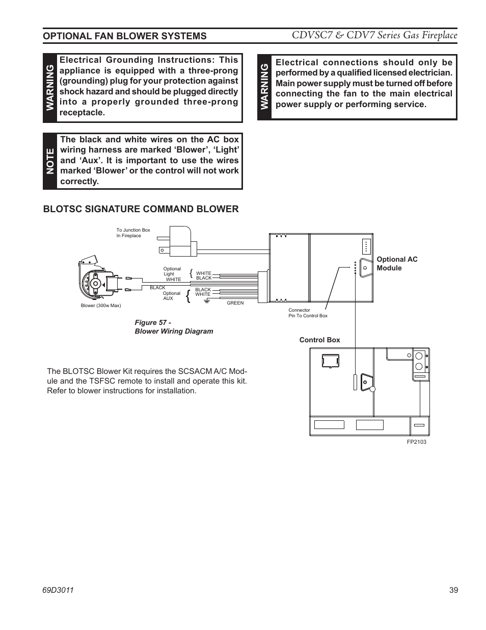Cdvsc7 & cdv7 series gas fireplace | Monessen Hearth CDVR33N/PV7;N/PE7;N/PSC7 User Manual | Page 39 / 68