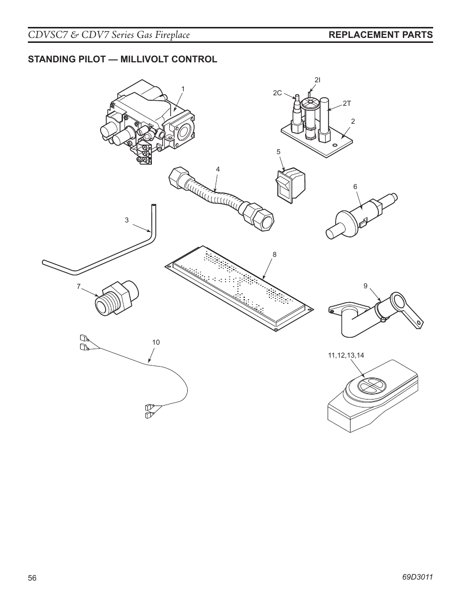 Cdvsc7 & cdv7 series gas fireplace | Monessen Hearth CDVR33N/PV7;N/PE7;N/PSC7 User Manual | Page 56 / 68