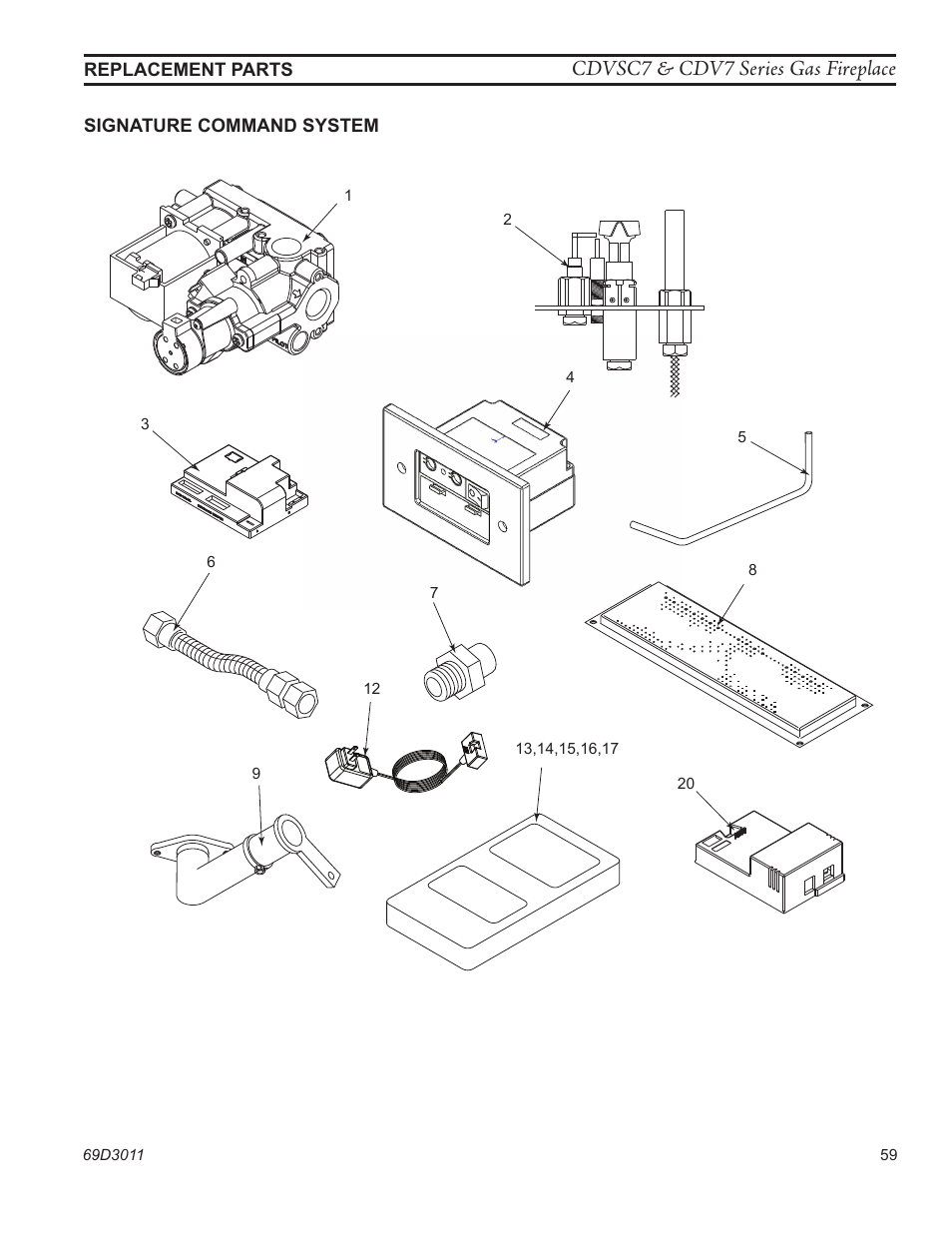 Cdvsc7 & cdv7 series gas fireplace | Monessen Hearth CDVR33N/PV7;N/PE7;N/PSC7 User Manual | Page 59 / 68