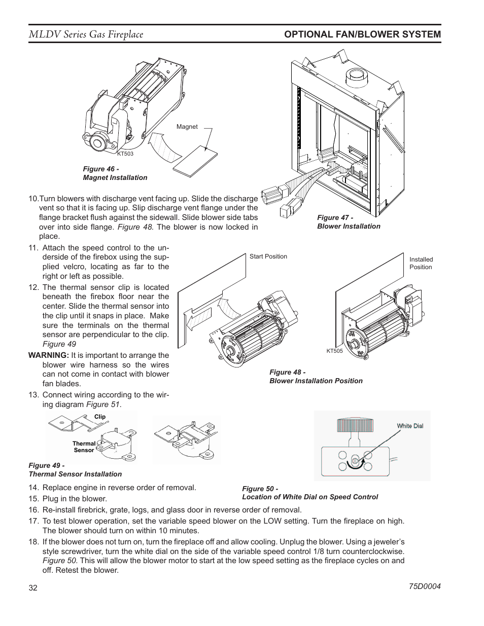 Mldv series gas fireplace | Monessen Hearth DIRECT VENT MLDV500 User Manual | Page 32 / 68