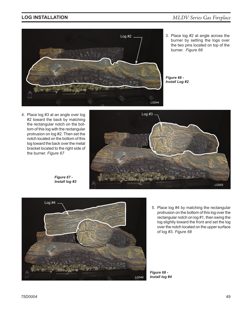 Mldv series gas fireplace | Monessen Hearth DIRECT VENT MLDV500 User Manual | Page 49 / 68
