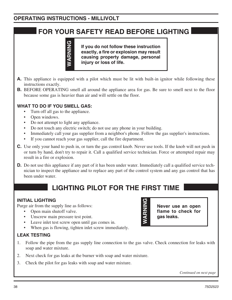 Monessen Hearth Direct Vent Gas Fireplace MDV500 User Manual | Page 38 / 60