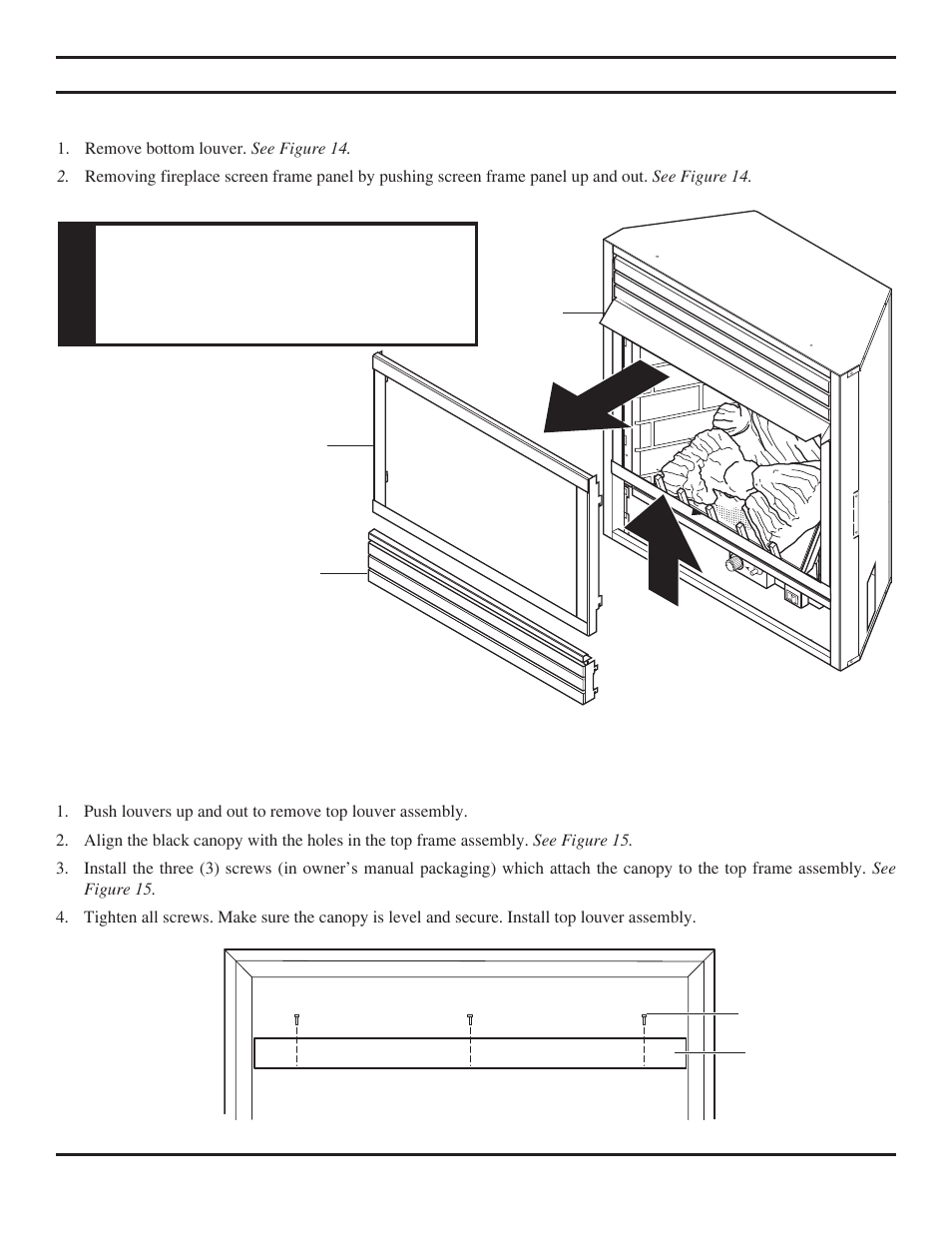 General installation information, Warning | Monessen Hearth Vent-Free Fireplace Systems DBX24C* User Manual | Page 14 / 44