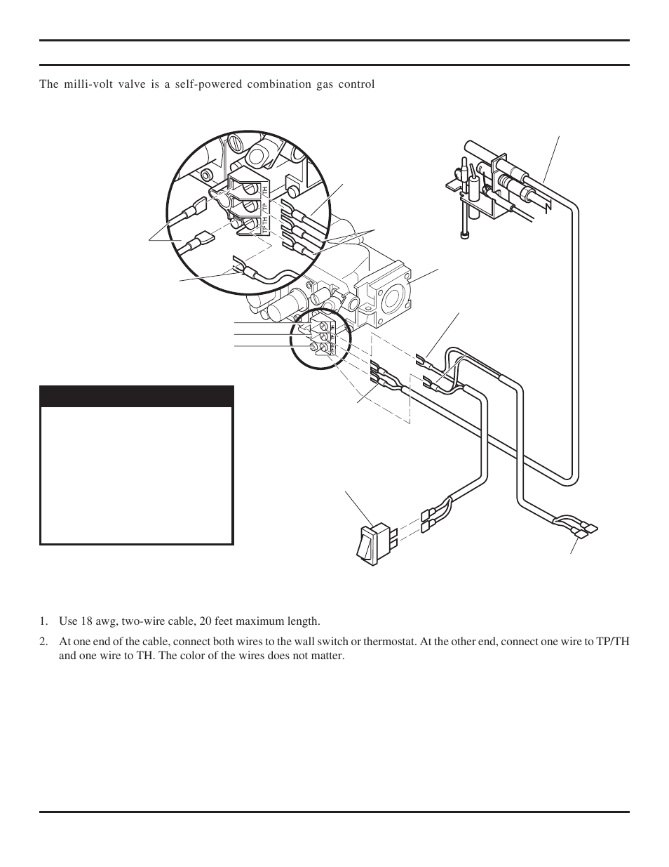 Electrical wiring (milli-volt), Caution | Monessen Hearth Vent-Free Fireplace Systems DBX24C* User Manual | Page 22 / 44