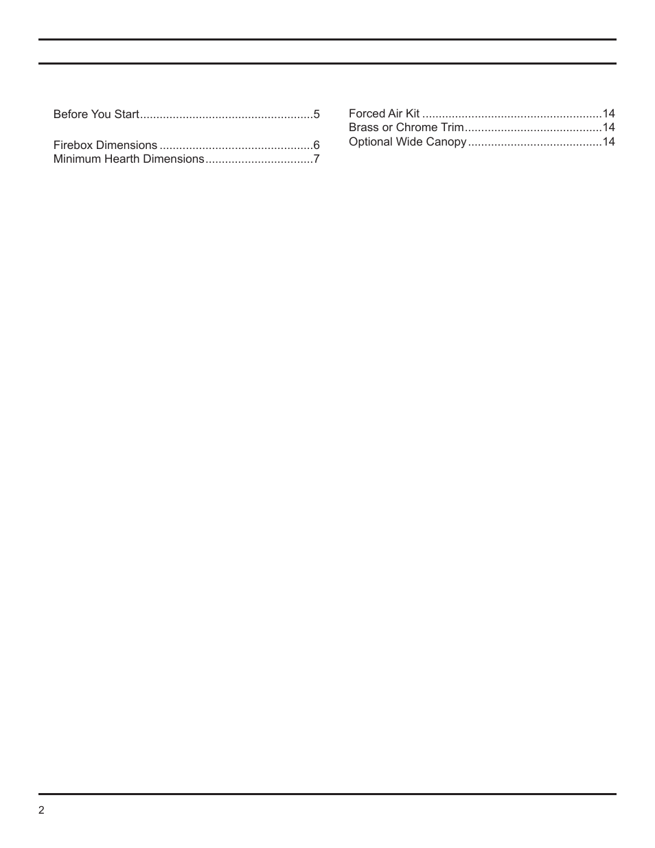 Monessen Hearth Magnum Unvented Vent-Free Fireboxes MCUF42D SERIES User Manual | Page 2 / 20