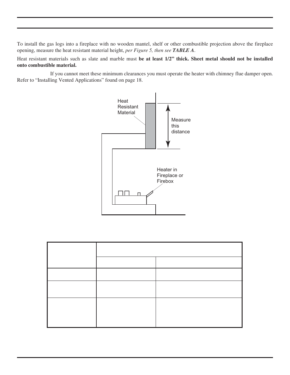 Clearances and height requirements | Monessen Hearth DEB20 User Manual | Page 13 / 40