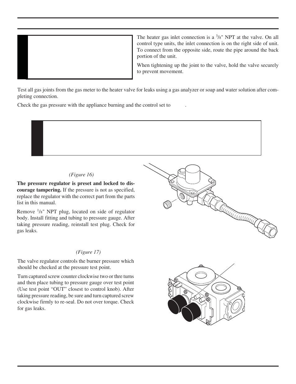 Checking gas pressure, Warning | Monessen Hearth DEB20 User Manual | Page 21 / 40