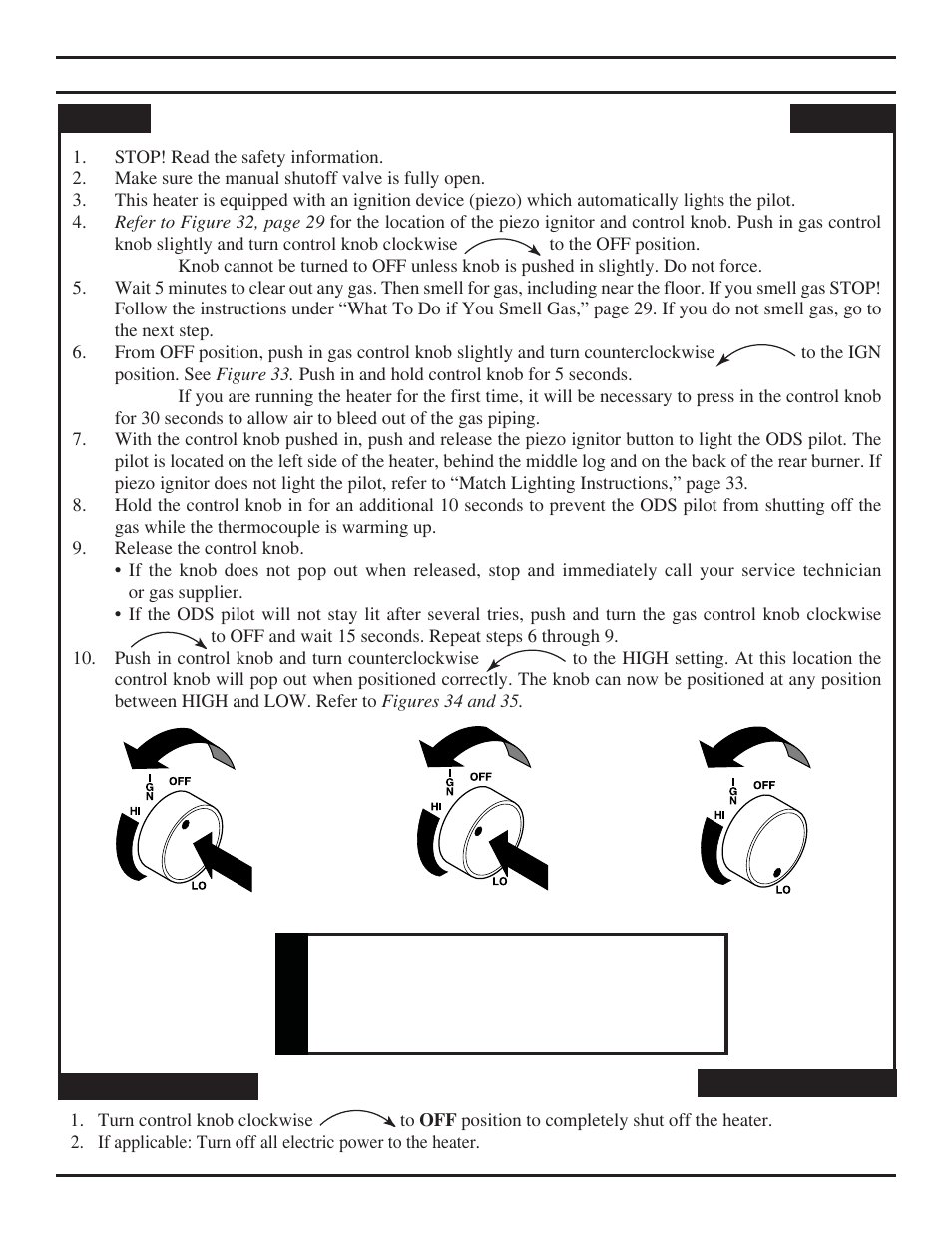 Manual control lighting instructions | Monessen Hearth DEB20 User Manual | Page 30 / 40