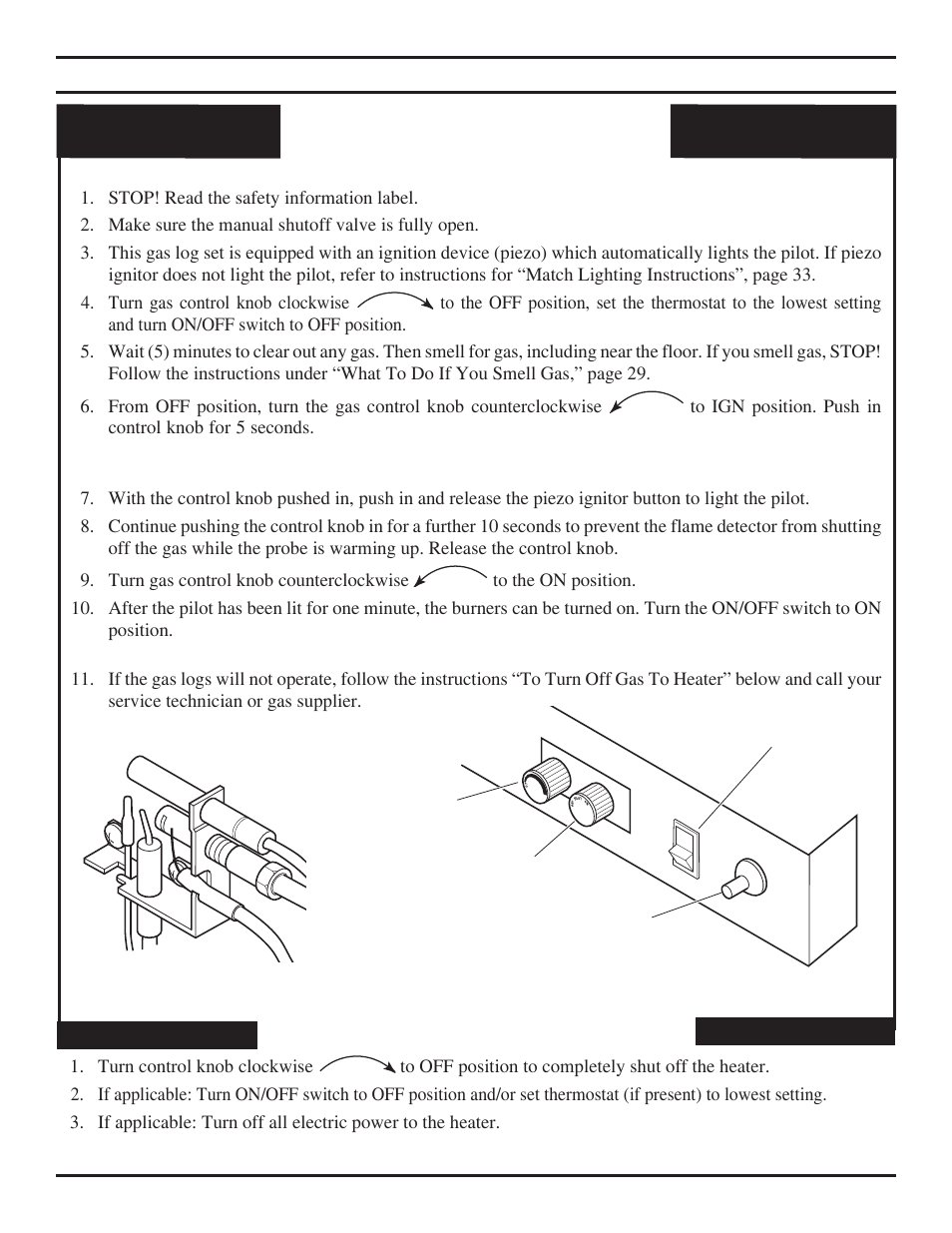 Milli-volt control lighting instructions | Monessen Hearth DEB20 User Manual | Page 31 / 40