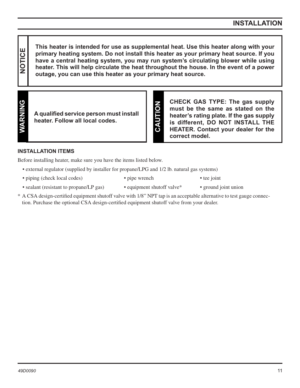Monessen Hearth BTU/Hr User Manual | Page 11 / 32