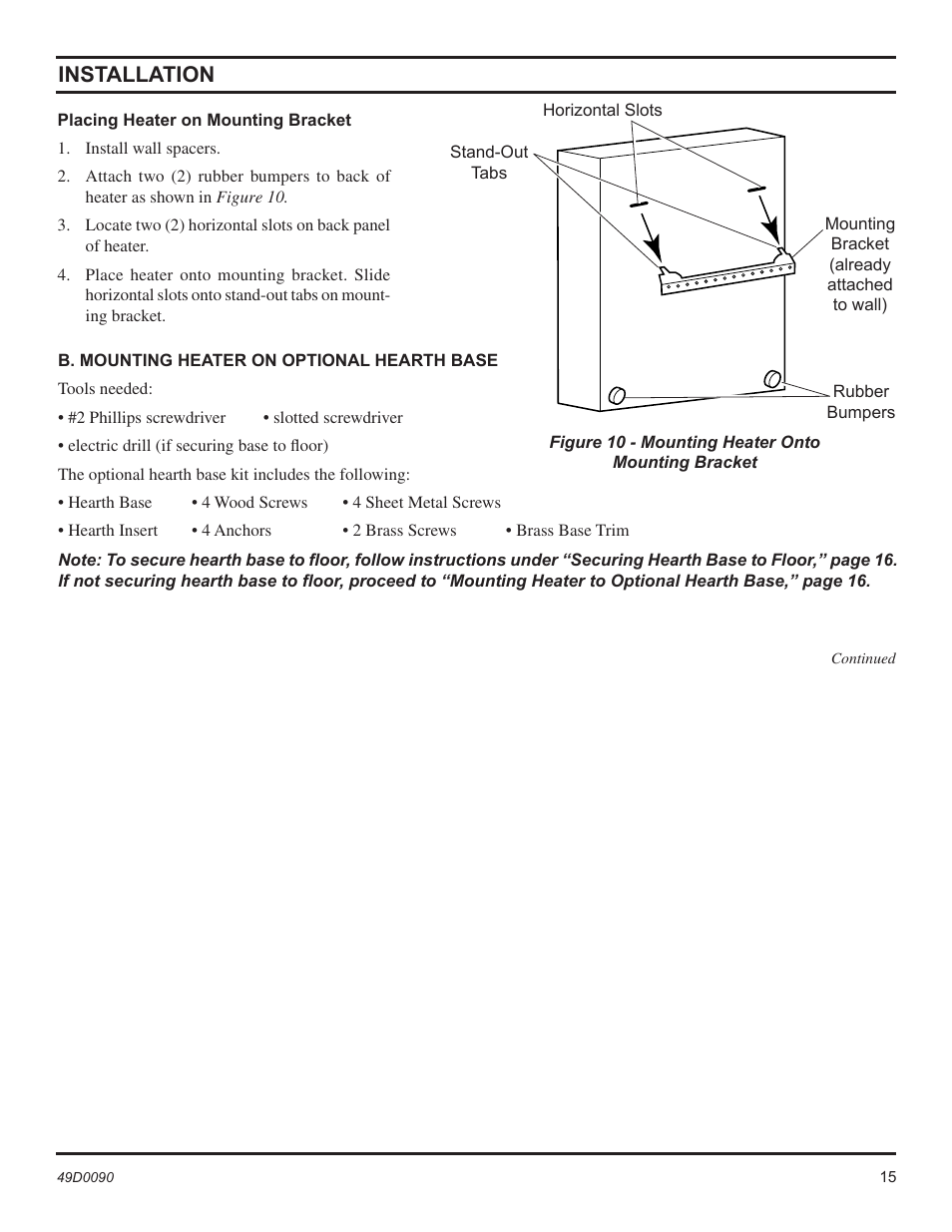 Installation | Monessen Hearth BTU/Hr User Manual | Page 15 / 32