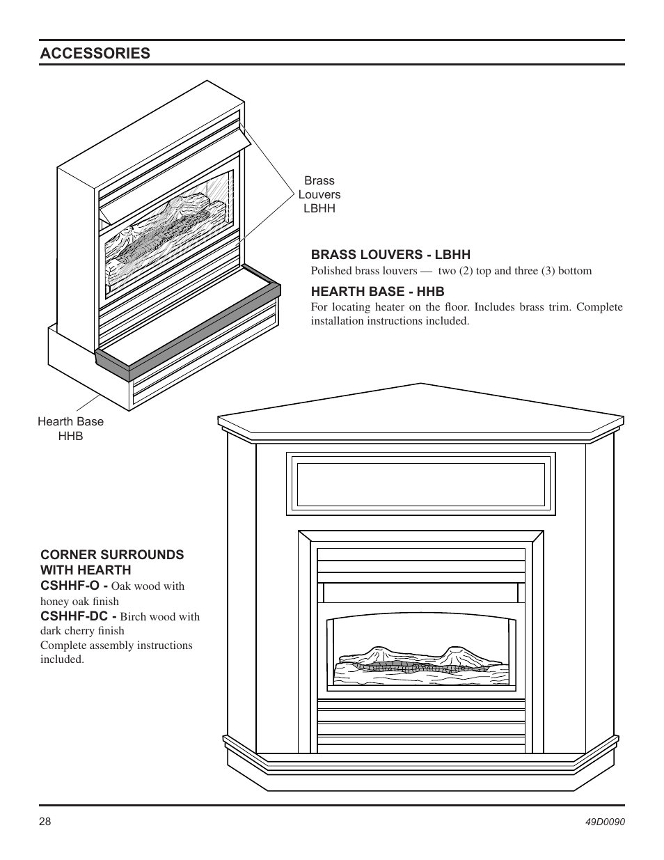 Accessories | Monessen Hearth BTU/Hr User Manual | Page 28 / 32
