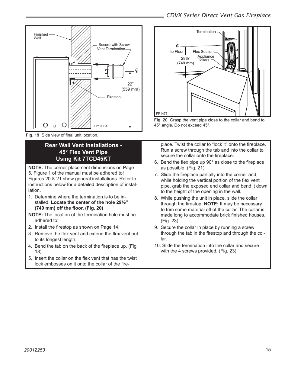 Cdvx series direct vent gas fireplace | Monessen Hearth 36CDVXTRN User Manual | Page 15 / 44