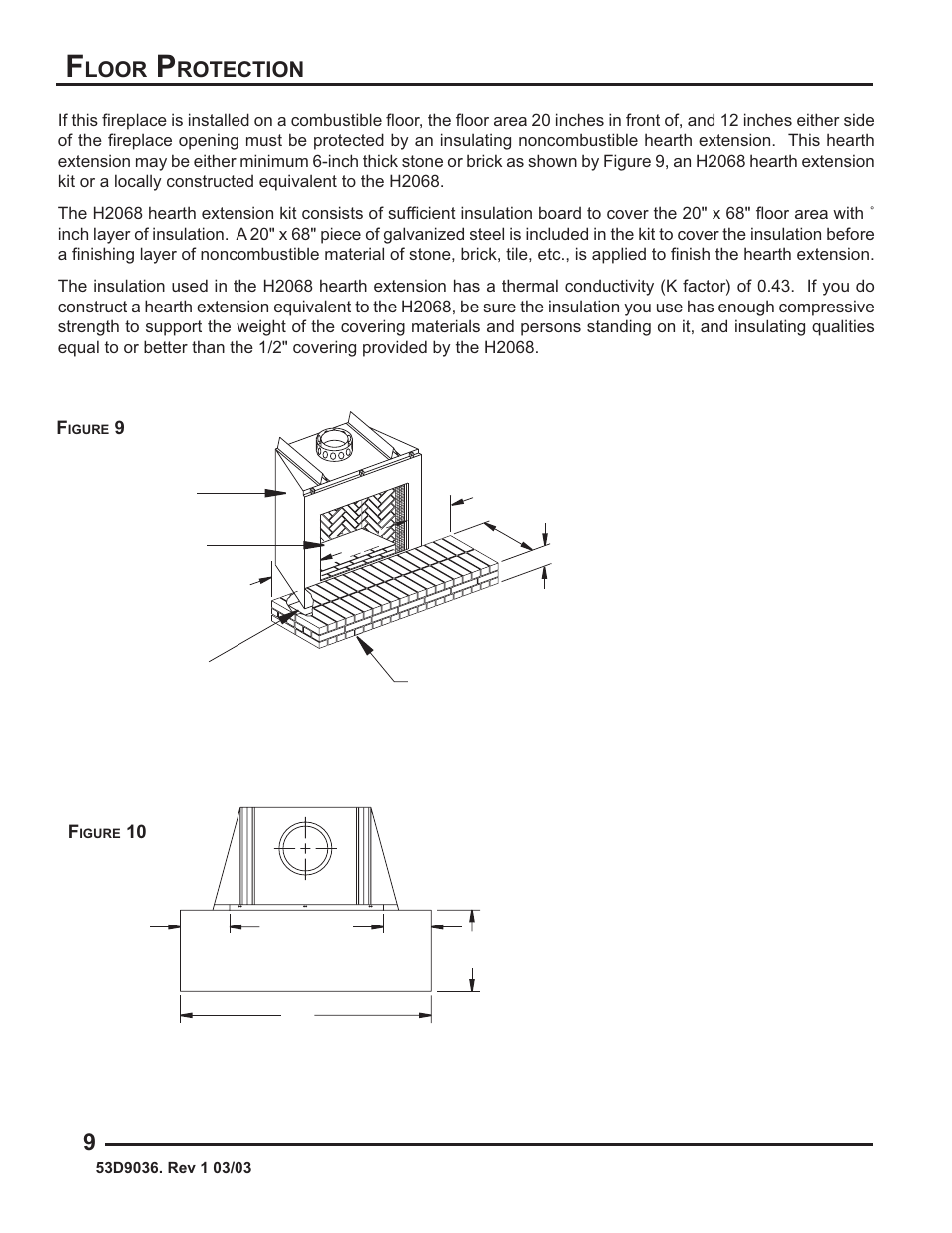 Loor, Rotection | Monessen Hearth HWB700HB User Manual | Page 10 / 36
