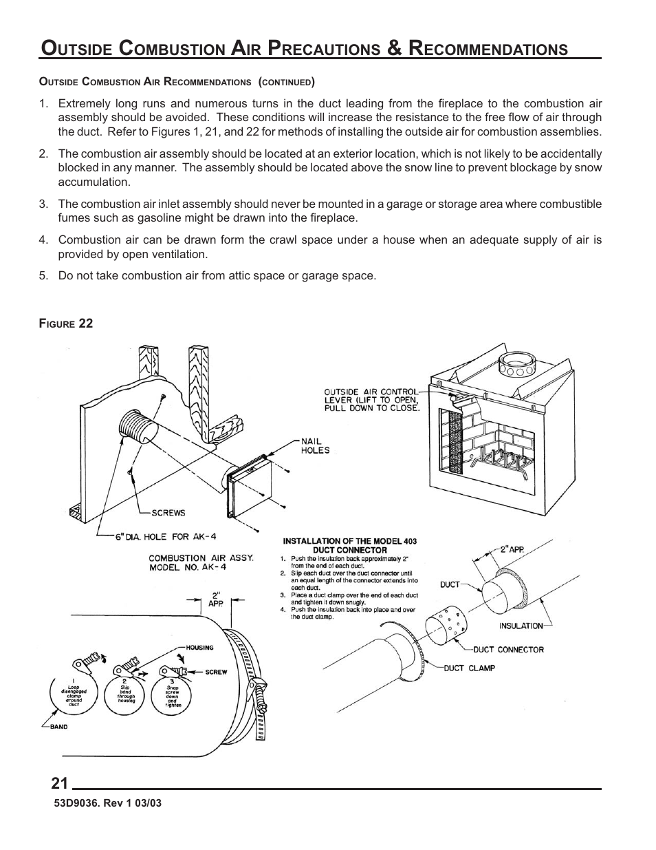 Monessen Hearth HWB700HB User Manual | Page 22 / 36