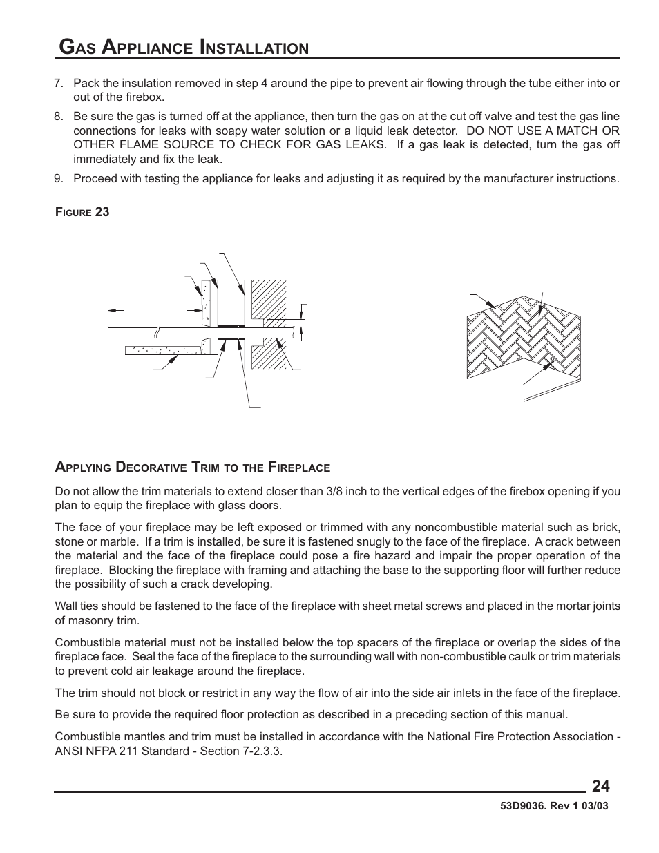Ppliance, Nstallation | Monessen Hearth HWB700HB User Manual | Page 25 / 36