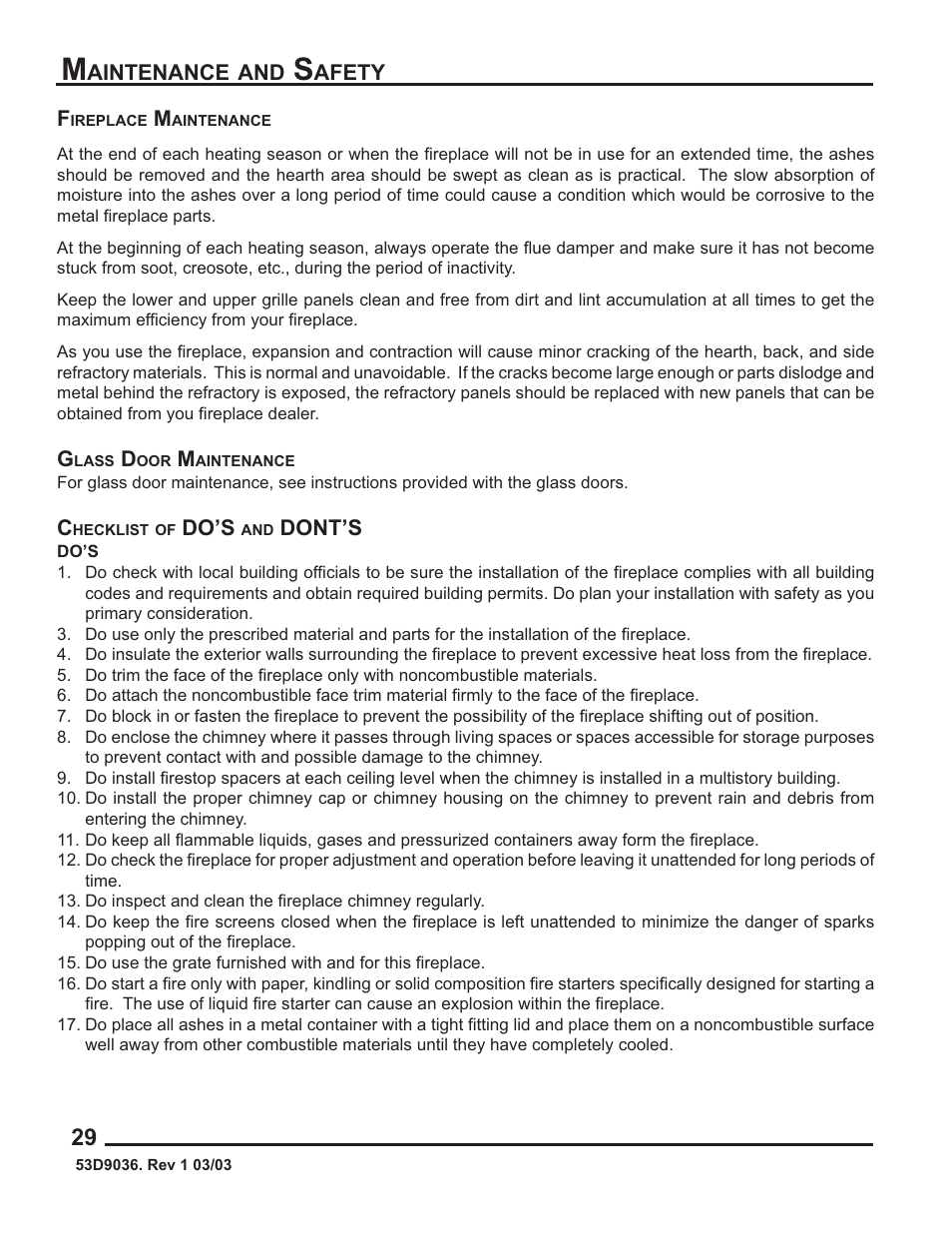 Monessen Hearth HWB700HB User Manual | Page 30 / 36
