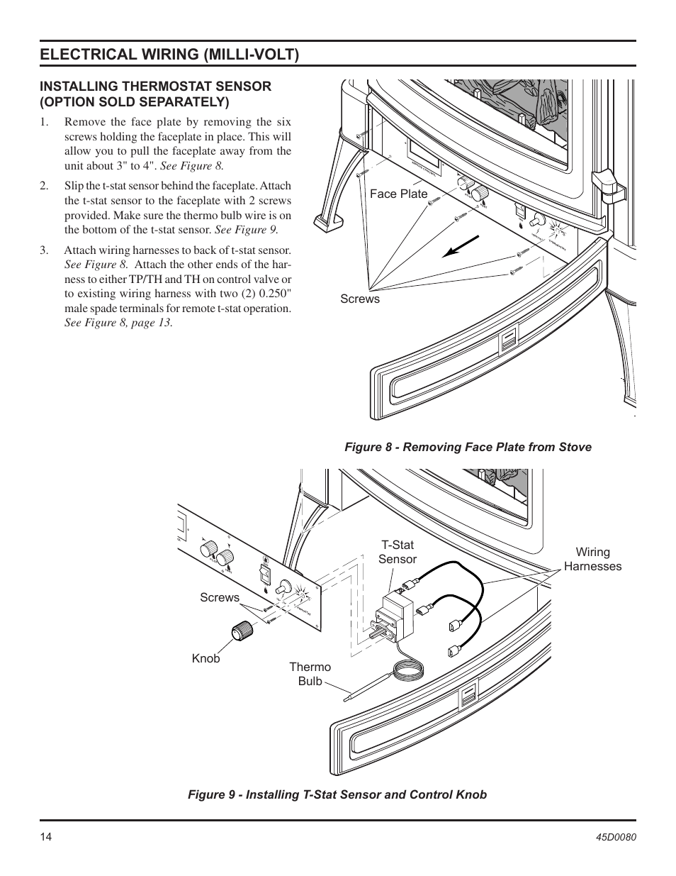 Electrical wiring (milli-volt) | Monessen Hearth C2802VF User Manual | Page 14 / 28