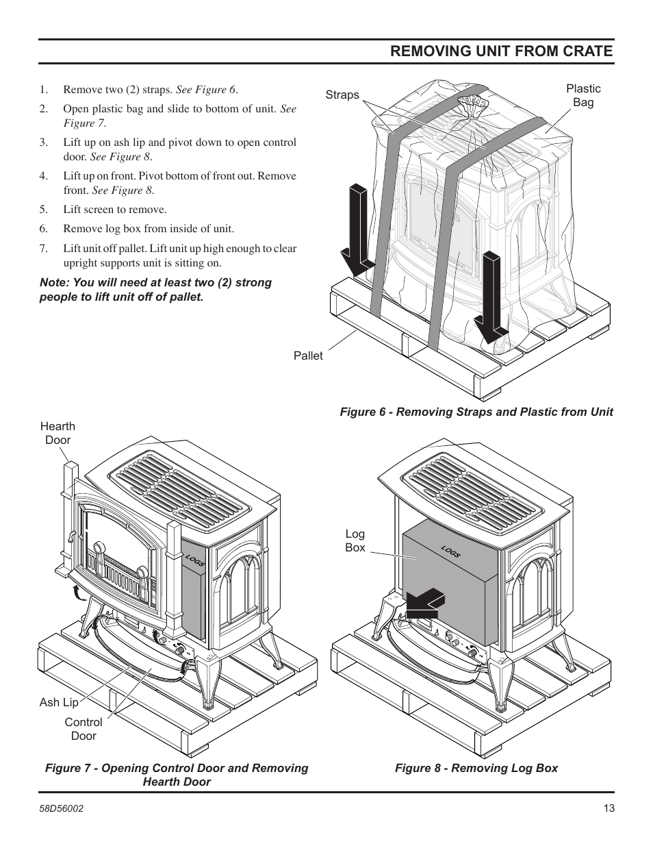Removing unit from crate | Monessen Hearth CSVF30SPV User Manual | Page 13 / 32