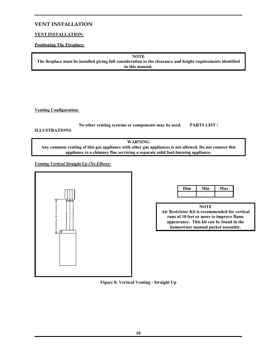 Monessen Hearth 3000 SERIES User Manual | Page 12 / 44