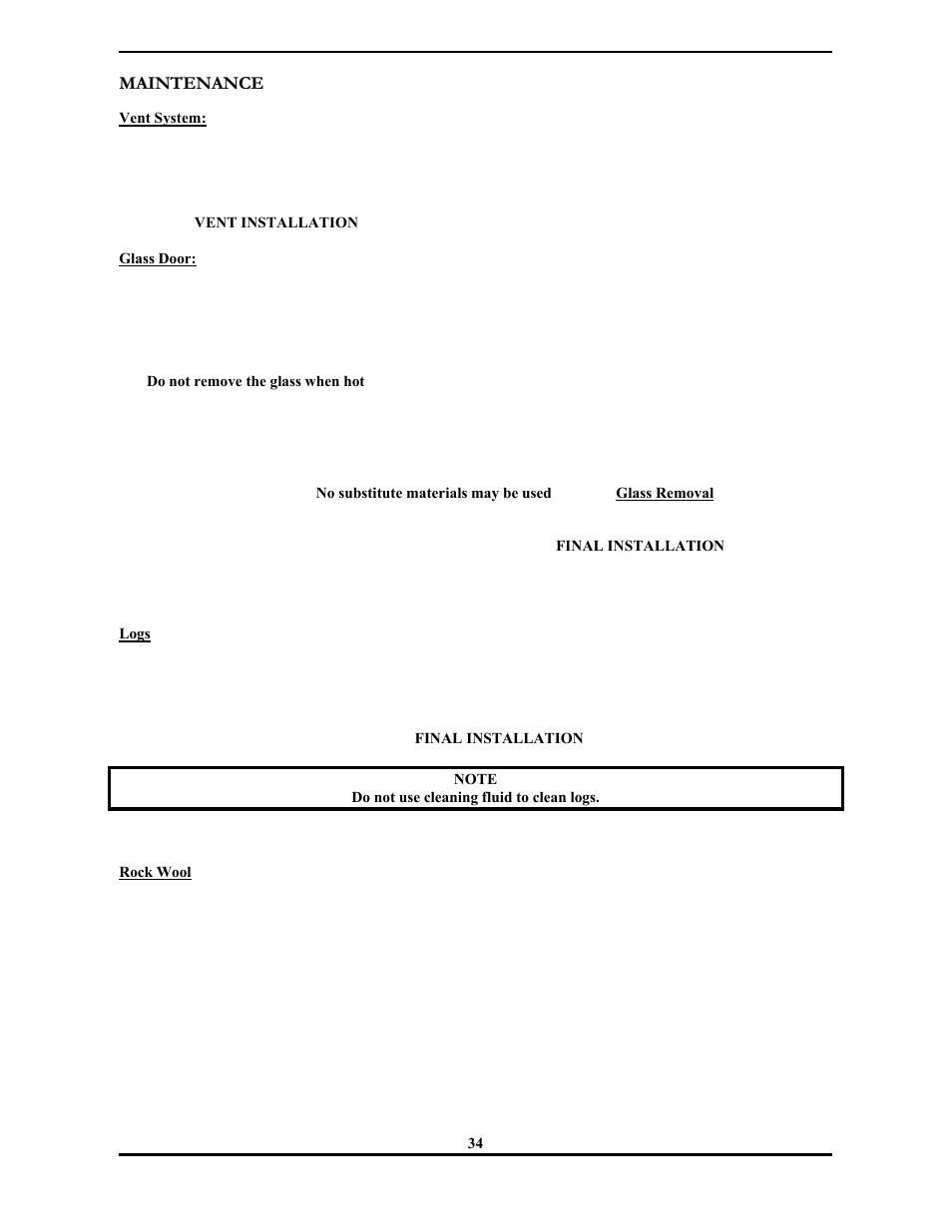 Monessen Hearth 3000 SERIES User Manual | Page 36 / 44