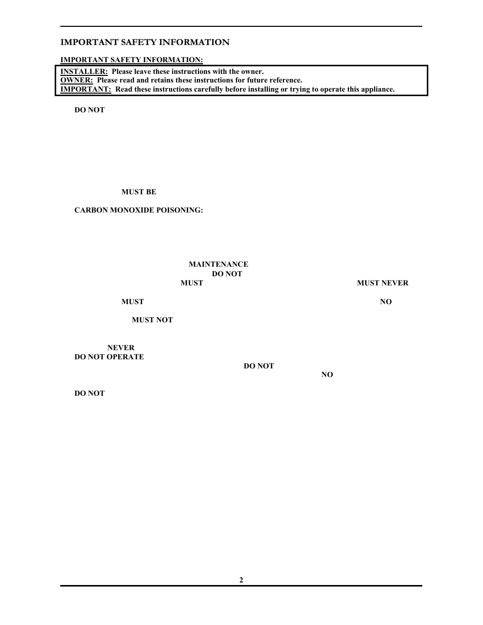 Monessen Hearth 3000 SERIES User Manual | Page 4 / 44