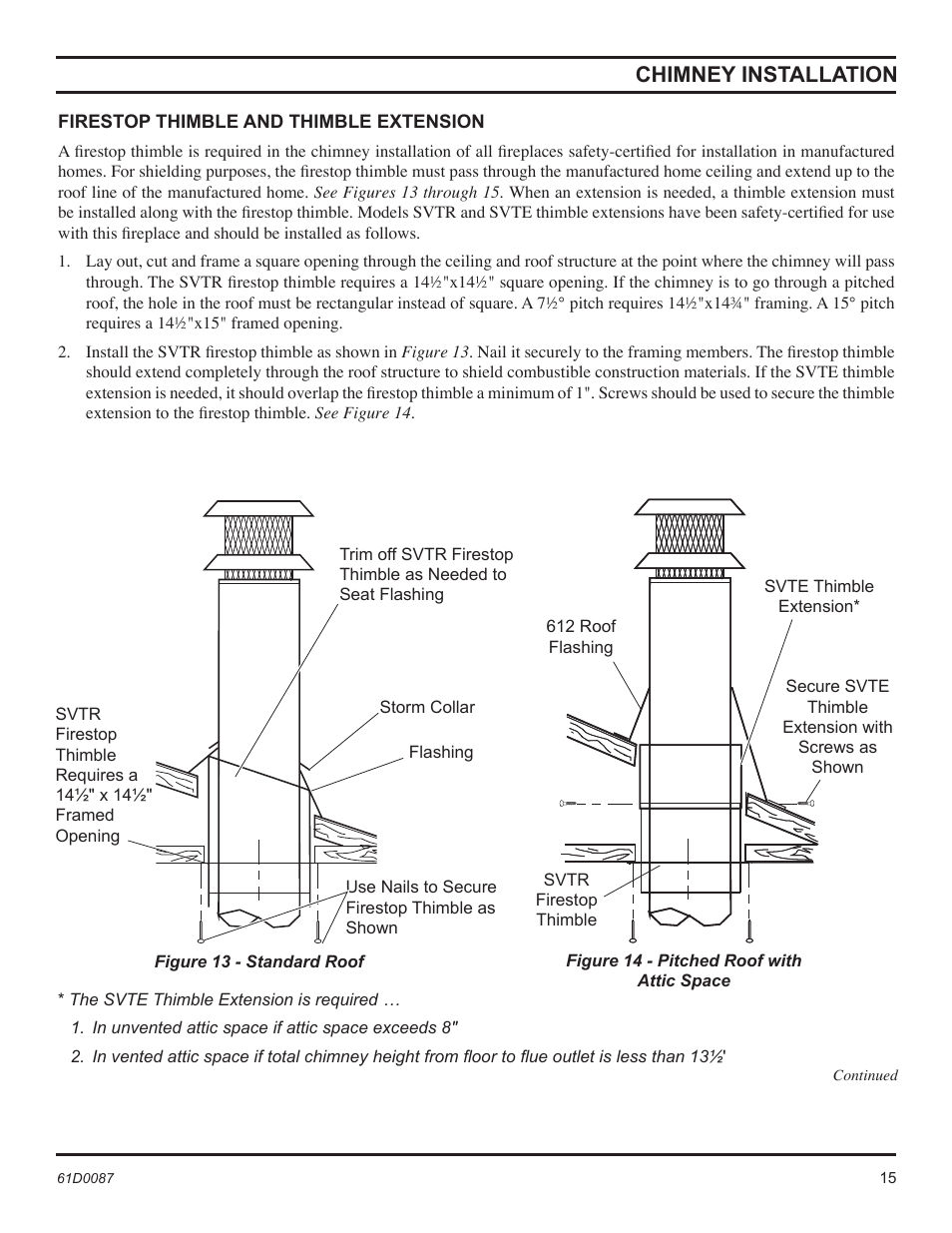 Chimney installation | Monessen Hearth BWBC500MHB User Manual | Page 15 / 40