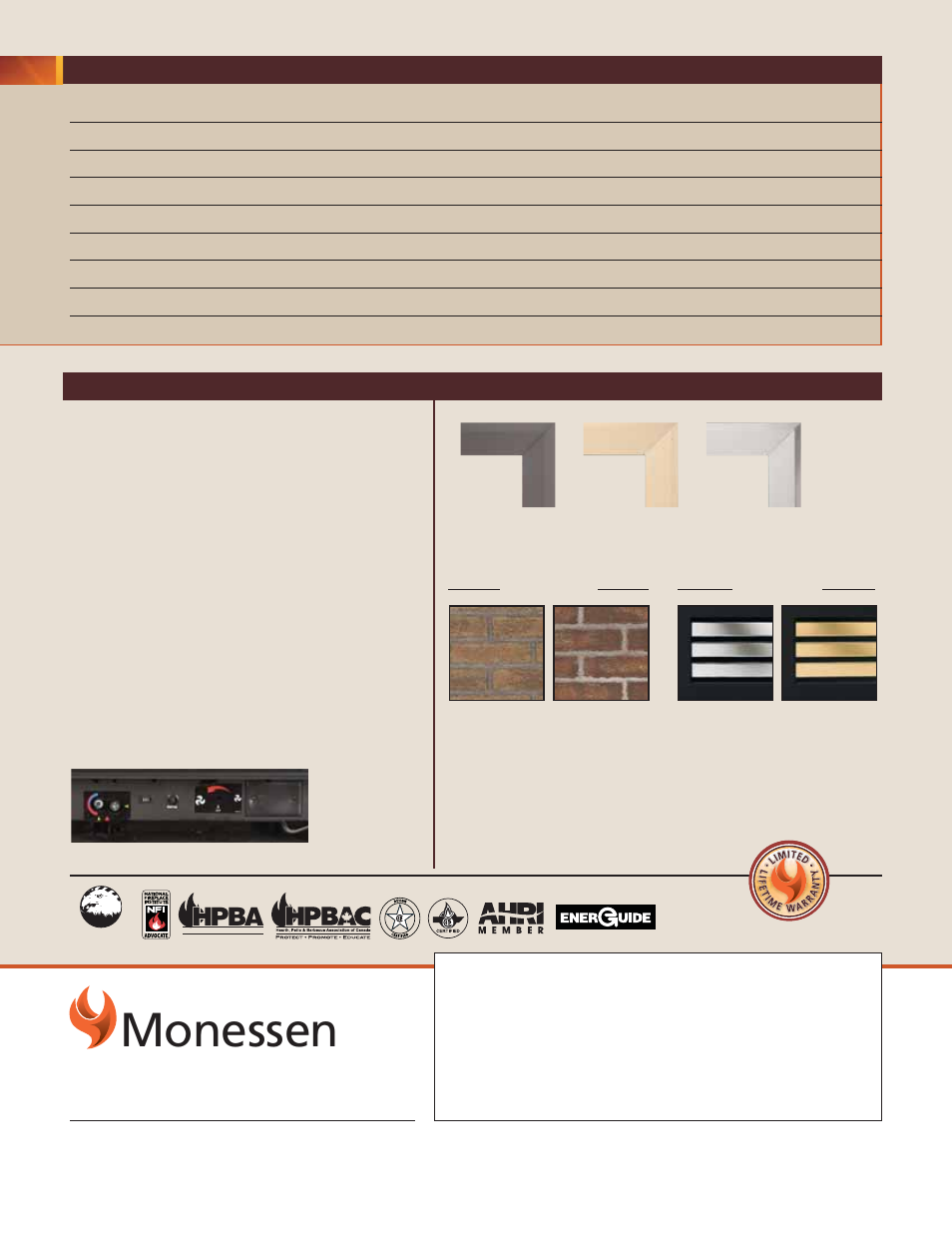 Monessen, Hpba | Monessen Hearth Direct Vent Gas Fireplace HBDV400 User Manual | Page 2 / 2